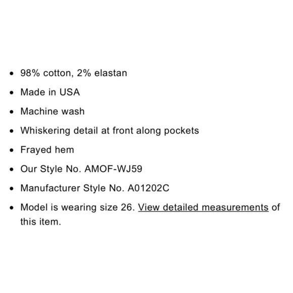 ANTHROPOLOGIE AMO BABE RIO VISTA HIGH RISE BUTTON FLY FRAYED HEM CROPPED JEANS - Picture 2 of 15